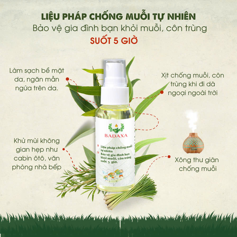 xịt muỗi thảo dược Badaxa 50ml